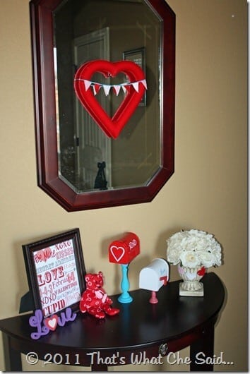 Valentine's Day Make Shift Mantle