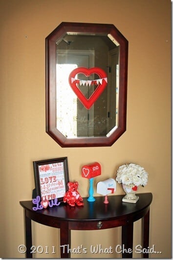 Valentine's Day Make Shift Mantle