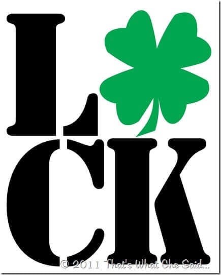 Luck Printable 8 x 10