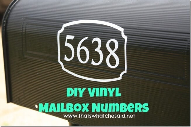 DIY Vinyl Mailbox Numbers