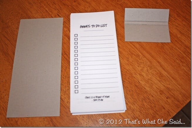 Parts needed for DIY Personalized To-Do List Parts needed for DIY Personalized To-Do List