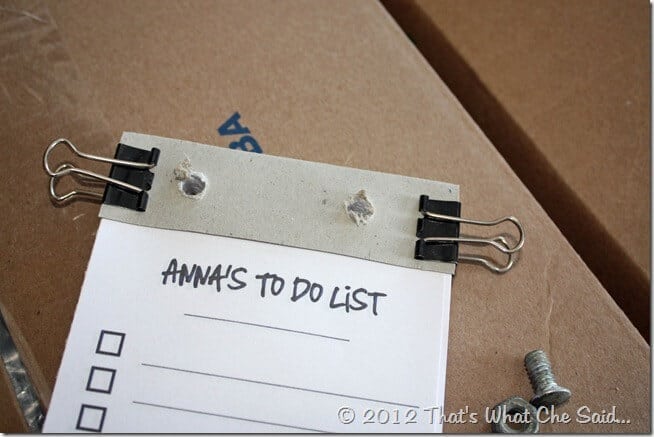 Assembling the DIY Personalized To-Do List Assembling the DIY Personalized To-Do List