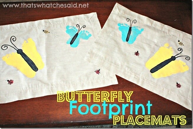 Butterfly Footprint Placemats