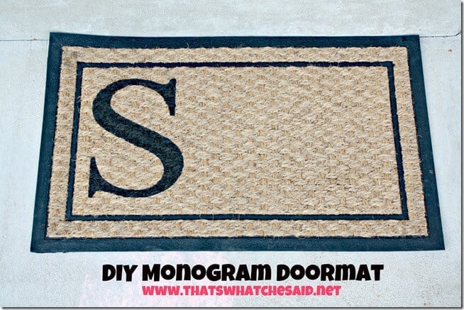 DIY Monogram Doormat