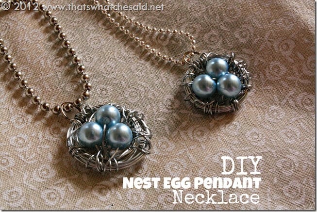 DIY Nest Egg Pendant Necklace