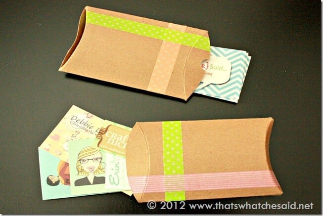 Pillow Box Business Card Holders