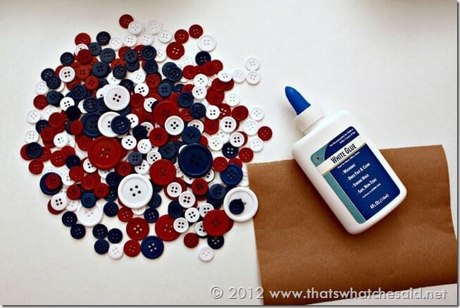 Button Flag Art Supplies