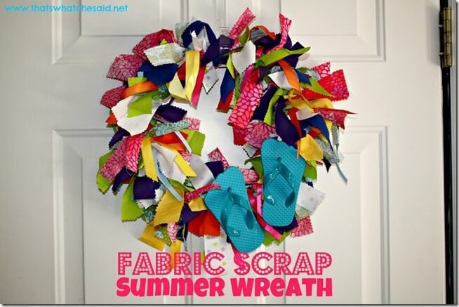 Fabric Scrap Summer Wreath