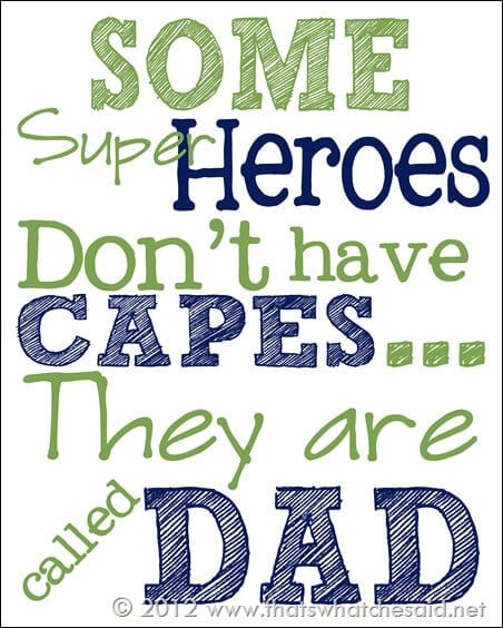 Father's Day Printable-Cape 8 x 10