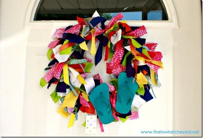 Flip Flop Fabric Wreath