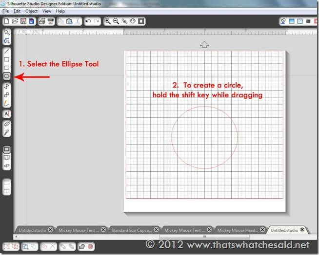 How to Draw a Mickey Mouse Head - Circle