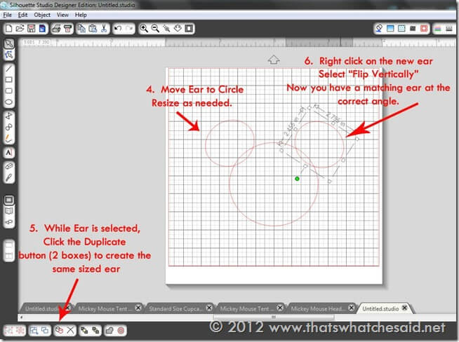 How to Draw a Mickey Mouse Head - Rotated Ear