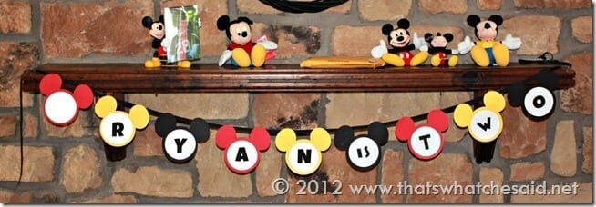 Mickey Birthday Banner