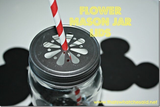 Mickey Flower Mason jar Lids