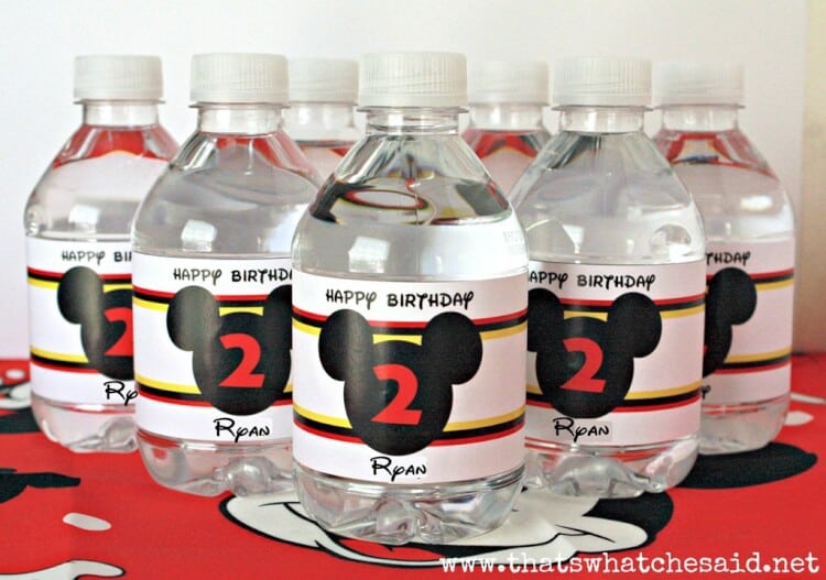 Personalized Mickey Mouse Water Bottle Gift Add Name