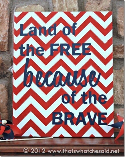 Patriotic Chevron Art