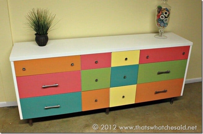 Color Block Trendy Dresser