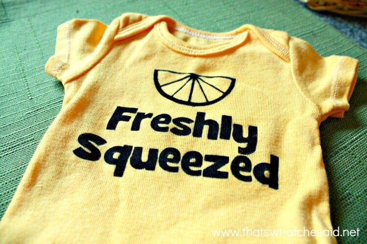 Freshly Squeezed Funny Baby Onesie at www.thatswhatchesaid.net