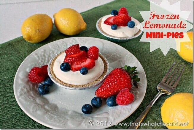 Frozen Lemonade Mini-Pies