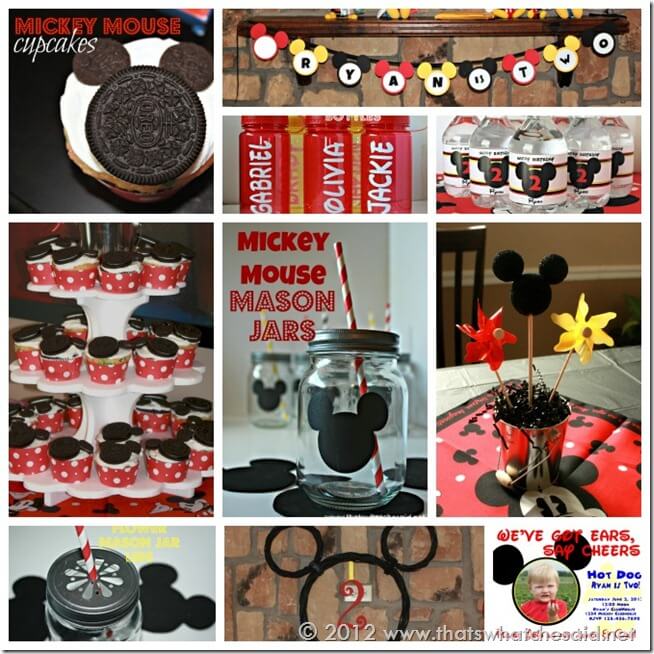 Micke Mouse Birthday Party Collage