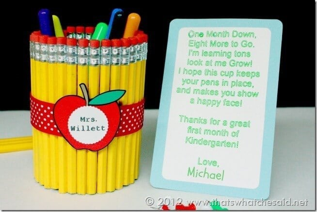 DIY Pencil Cup with Note