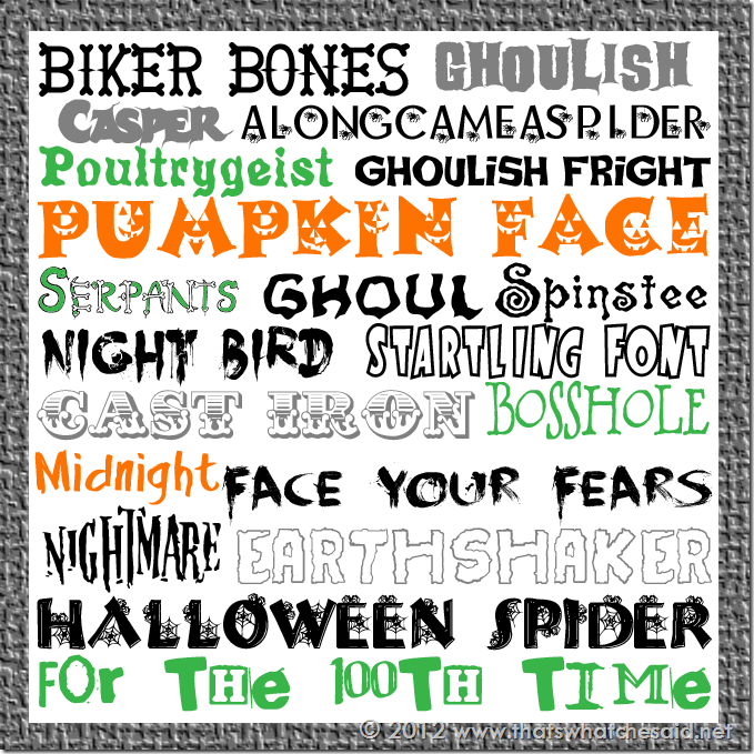Halloween Free Fonts
