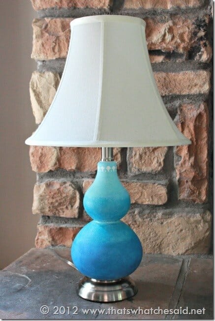 Ombre Painted Glass Lamp