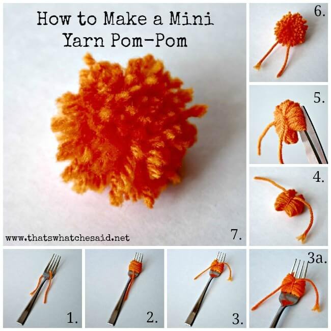 How to Make Pom Poms with Yarn - That's What {Che} Said