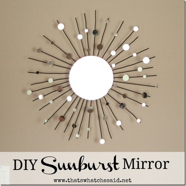 DIY Sunburst Mirror from a Candle