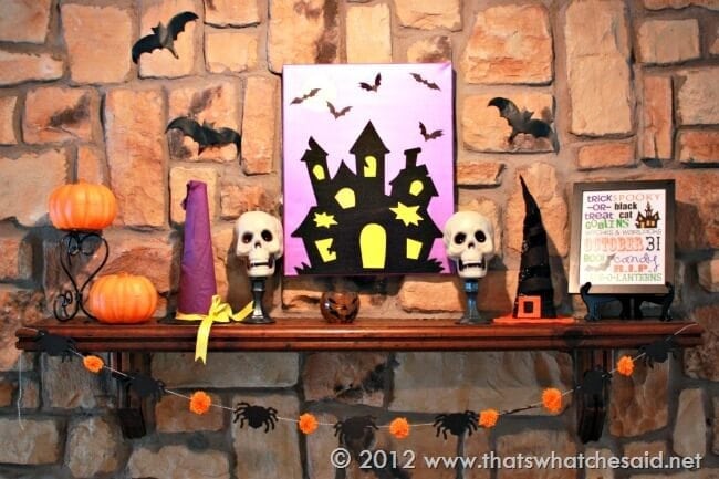 Spider Garland & Halloween Mantle – That's What {Che} Said...