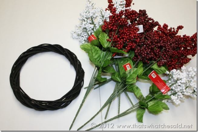 Berry Wreath Supplies