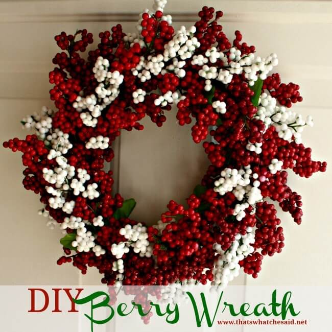 Berry Wreath from Dollar Store Supplies