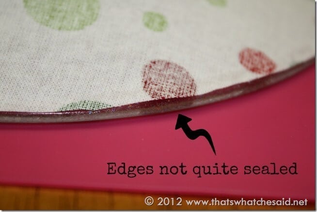 Edges not sealed