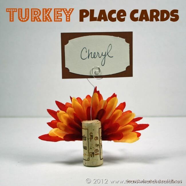 Turkey Place Card Craft Idea