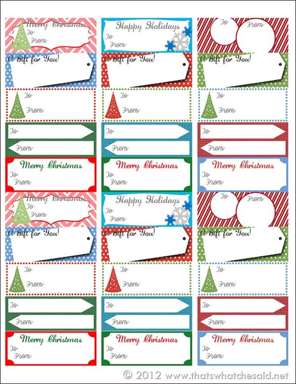 Free Printable Gift Tags - Gift Giving Sheet