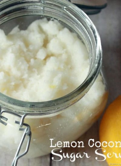 Lemon Coconut Sugar Scrub at www.thatswhatchesaid.com