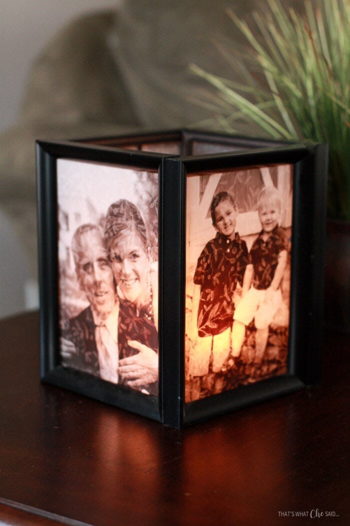 Assemble Picture Frame Luminaries into a cube