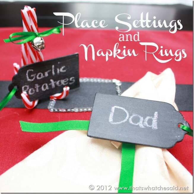 Place Settings and Napkin Rings