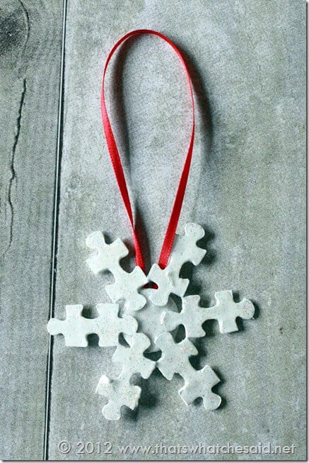 Kid's Craft, How to Make a Snowflake Ornament