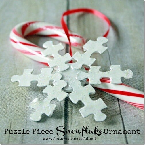 Puzzle Piece Snowflake Ornament at thatswhatchesaid.net