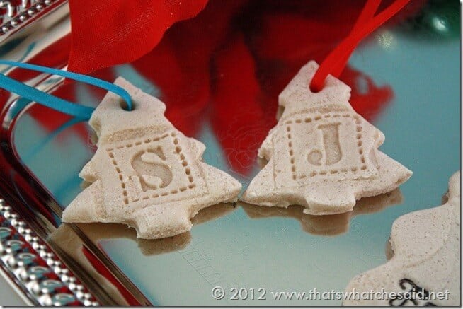 Tree salt dough ornaments