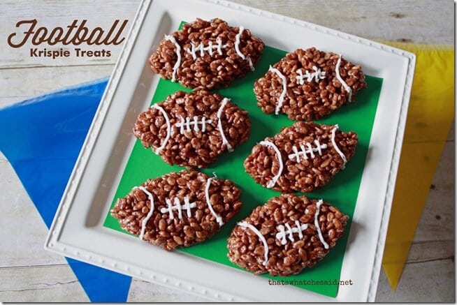 Football Rice Krispie Treats