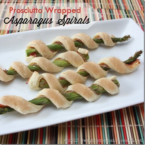 Proscuitto Wrapped Asparagus Spirals