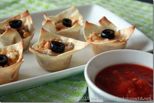 Sausage and Cheese Wonton Cups - Perfect Appetizer for your next party!