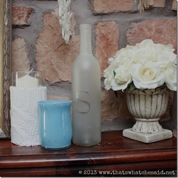 Sweater Candle, Frosted Bottle, Rose Topiary