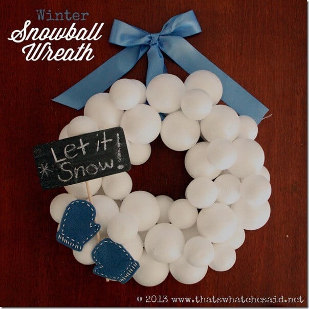 Winter Snowball Wreath