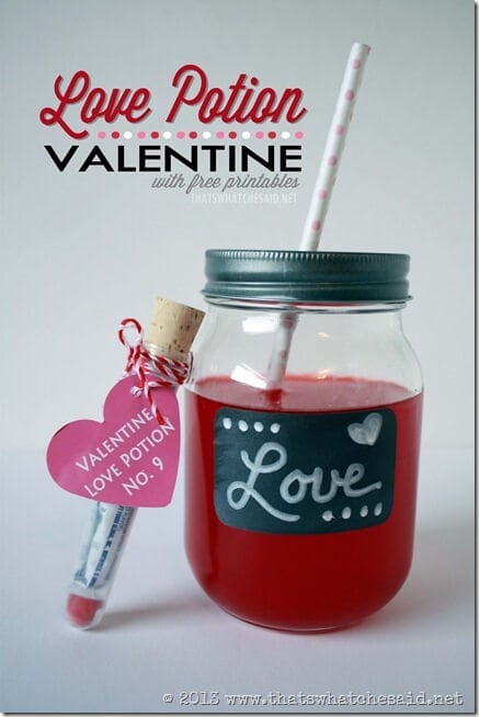 Love Potion Valentine with Free Printables