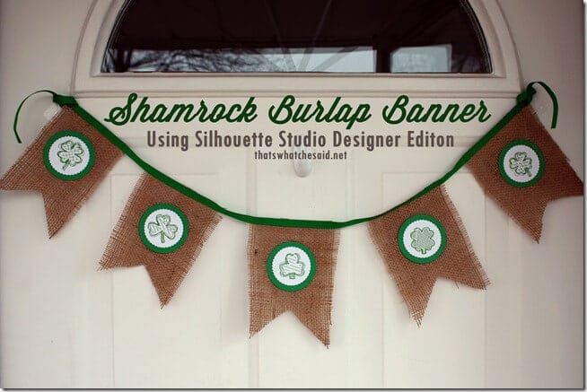 Shamrock Burlap Banner1