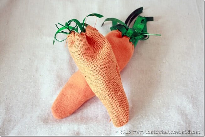 Burlap & Fleece Carrot Bags