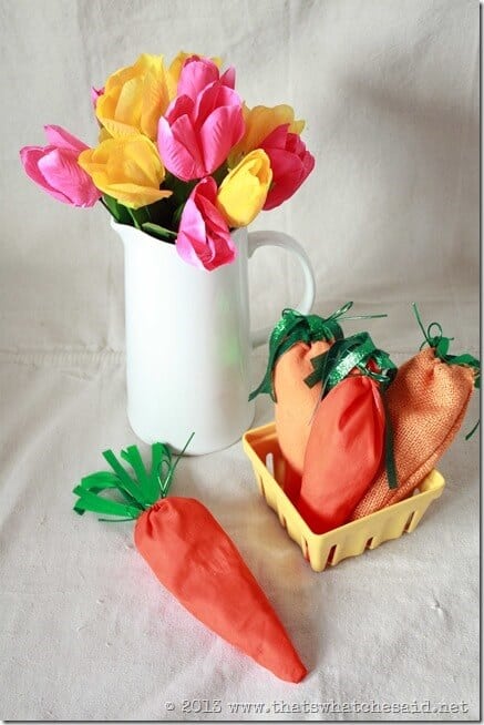 Easter Carrot Treat Bags made of Fabric